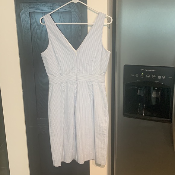 J Crew Seersucker Sheath Dress - Picture 3 of 4